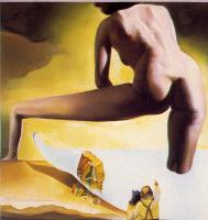 Dali, Salvador - Dali Lifting the Skin of the Mediterranean Sea to Show Gala the Birth of Venus(Stereoscopic work;right component)